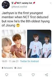 With doyoung, haechan, ji hansol, jaehyun. And Whenever Nct Is Gathered Together The Dreamies Tend To Flock Around Jaehyunnie In 2021 Nct Nct Life Jaehyun Nct