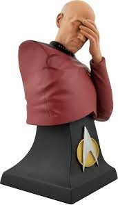 Star Trek Picard Facepalm Bust Is The Perfect 2020 Convention Exclusive Star Trek Geek Culture Picard