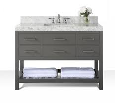 Do you suppose single sink bathroom vanity with makeup table appears to be like great? Ancerre Designs Vts Elizabeth 48 Sg Cw Elizabeth 48 Inch Bath Vanity Set In Sapphire Gray With Italian Carrara White