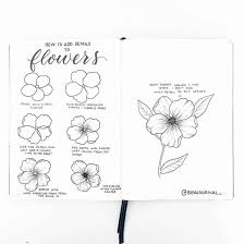 Learn how to draw beautiful flower compositions even if you aren't artistic. How To Draw Easy Flower Doodles For Bullet Journal Spreads