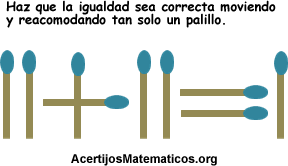 Taller de matematica con fosforos,. Acertijo Matematico Con Cerillas Acertijos Matematicos Para Primaria Acertijos Matematicos Acertijos Matematicos Resueltos