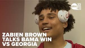 ELECTRIC ⚡️🐘🏈 Alabama defensive back Zabien Brown's 99-yard pick six had  Bryant-Denny