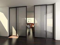 Can a sliding door be attached to the ceiling? Glass Sliding Doors With Rails For Suspended Ceilings Flat F1 By Foa