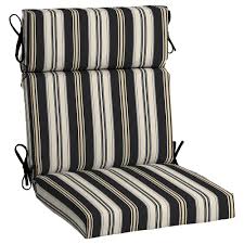 Black And White Striped Outdoor Chair Cushions Hampton Bay Black Stripe Outdoor Dining Chair Cushion Tg0u216b 9d4 The Home Depot Outdoor Dining Chair Cushions Dining Chair Cushions Black Stripes