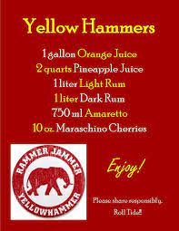Yellow Hammer Drink Recipe Tide Crimson Tide Yummy Drinks