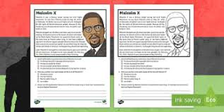 And do it right, pal! Fifth Grade Malcolm X Reading Passage Comprehension Activity