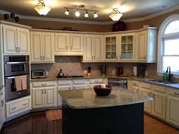 My Dream Kitchen At Last Painted Maple Cabinets Antique White Almond Added Light Rail At The B Glazed Kitchen Cabinets Antique White Kitchen Kitchen Design