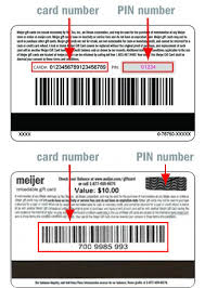 If the walmart visa gift card was purchased after april 1st, 2013, your pin is the last four digits of your card number. Meijer Gift Card Activity Meijer