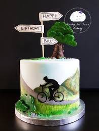 Cake For A Cycling Enthusiast By Quirky But Fierce Bakery Cycling Cake Bike Cycling Cake 40th Birthday Cakes Bike Cakes
