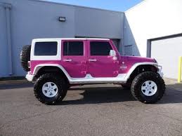 Black And Pink Jeep Wrangler For Sale Pin By Autumn Gibson On Start Your Engines Dream Cars Jeep Pink Jeep Used Jeep Wrangler