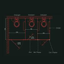 Whatever size the builder made it, i suppose. Titan 18mm Box Up Model For Toilet Cubicle Solution Merino Restrooms