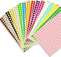JANYUN 16 Sheets 4160 Pcs Sticky Coloured Dots Round Dot ...