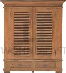Eur 349,00 (eur 349,00/m) eur 110,00 versand. Schrank Riva Louvre Mit Lamellenturen Aus Recyceltem Teakholz Kleiderschranke Bei Wohnpalast De