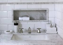 Finding A Shower Niche I Can Tolerate Shower Niche Bathroom Niche Carrera Marble Bathroom