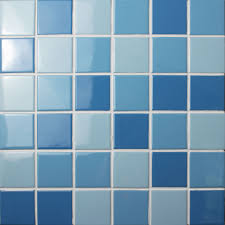 Ceramic Mosaics Tiles With The Combination Of Different Blue Shades Have Been Long The Favorite Option Of Swimm Dark Blue Tile Ceramic Mosaic Tile Mosaic Tiles