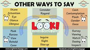 You must be savvy with your synonyms. Instead Of Look Synonym Vocabulary English Study Page