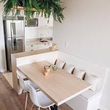 Mesa De Jantar Madeira Fixa Madeira Com Boof Kitchen Design Small Home Decor Kitchen Kitchen Interior