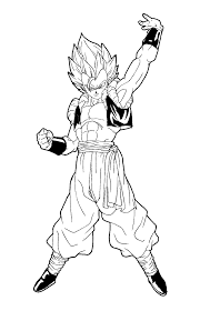 Beautiful dragon ball z coloring page to print and color : Gogeta Dragon Ball Z Kids Coloring Pages