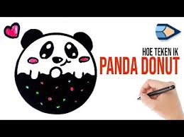 Hoe Teken Je Een Panda Donut Youtube Panda Tekening Dieren Tekenen Leer Tekenen