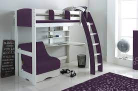 Choose between softwood or hardwood. Scallywag Kids High Sleeper Bed Integral Desk Shelves Chair Bed