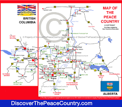 Map Of The Peace Country Northern Alberta British