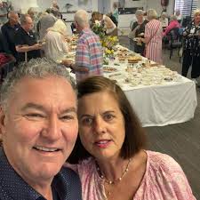 High tea with President Carolyn Waters, the committee and members of Gold  Coast Bridge Club (including Ross, Larraine and Juliet- chief catering  supervisor) celebrating 60 years 🥳