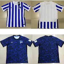 The collar and sleeve cuffs are black, while the nike swoosh logo is white. 7 Piatek 20 21 Hertha Bsc Soccer Jerseys Duda Lowen Kalou Kopke Mittelstadt Torunarigha Custom 2020 2021 Hertha Berlin Home Football Shirt Shopee Malaysia