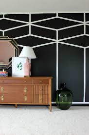 Wall Paint Design Ideas With Tape That Will Completley Transform A Room Use painter's tape (we used a for something on the modern side, paint simple black and white blocks onto a cream background, frame. wall paint design ideas with tape that