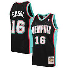 Men S Mitchell Ness Pau Gasol Black Memphis Grizzlies 2001 02 Hardwood Classics Swingman Player Jersey