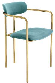 Ikea's dining chairs are offered in various sizes and heights to fit your personal needs. Casa Padrino Luxury Dining Chairs With Armrests Turquoise Gold 53 X 50 X H 74 Cm Kitchen Chairs With Fine Velvet Fabric Dining Set Dining Room Furniture