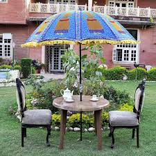 indian embroidered wedding umbrella sun protection garden patio umbrella parasol 52 x 72 inches by houseofhandicr garden umbrella garden parasols indian garden