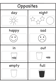 Worksheets For 4 Years Old Kids Opposites Preschool Printable Preschool Worksheets Kindergarten Worksheets