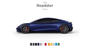 Tesla Roadster Unofficial Configurator Previews 12 Sample Colors Motoraty