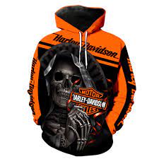Harley Davidson Motorcycle Skull 3d Hoodie Maria Hoodie Print Unisex Hoodies Hoodies Men