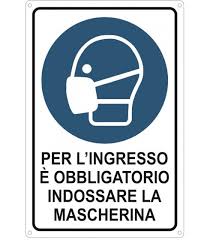 9 lettera s, è obbligatorio, durante le attività didattiche in presenza, l'uso di dispositivi di. Cartello Covid 19 Obbligo Mascherina 20x30