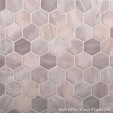 3 8mm Thick Vinyl Flooring Realistic Warm Grey Hexagon Tile Effect Kitchen Cheap Vinyl Flooring Flooring Hexagon Tiles