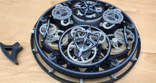 3d Printed Tourbillon Mechanical Clock Mechanical Clock Printed Clocks 3d Printing
