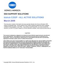 In this driver download guide, you will find everything from drivers and software of konica minolta bizhub 20p printer to their installation. Bizhub C252p Manualzz