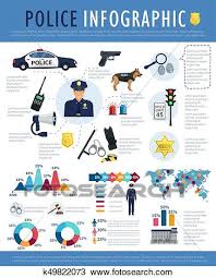 Police Infographic For Crime Law Justice Design Clipart