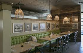 Green Upholstered Seating Area Inside Columbia S C Italian Restaurant Pasta Fresca F Commercial Interior Design Dining Accessories Commercial Design Project