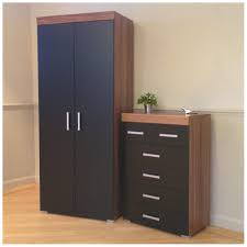 Ikea style matching bedroom furniture light maple effect. Drp Trading 3 Piece Walnut Effect Bedroom Furniture Set 8 4 4 Drawer Chest Wardrobe 1 Draw Bedside Table Furniture Home Kitchen Mymobileindia Com