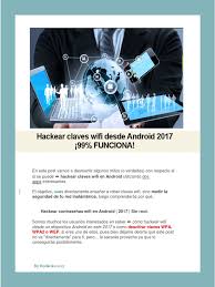 Para descifrar claves wifi wpa2 sin diccionario con el wps desactivado vamos a usar. Hackear Claves Wifi Desde Android Pdf Pdf Wifi Contrasena