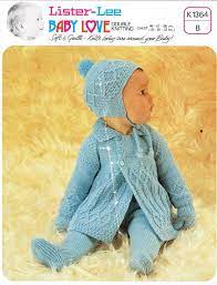 Pattern attributes and techniques include: Lister 1364 Baby Pram Suit Vintage Knitting Pattern By Ellisadine 1 00 Virkning Stickning Retro