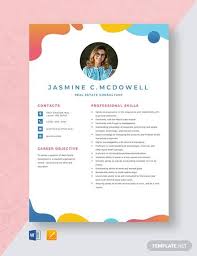 Type of resume and sample, real estate agent resume. Free 13 Sample Real Estate Resume Templates In Ms Word Pdf