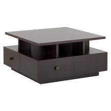 Smilemart lift top coffee table with hidden compartment & shelf for living room reception room office, 47.5x23.5, espresso: Campfield Modern Tiered Design Coffee Table Espresso Homes Inside Out Target