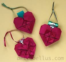 Origami mandala designed by reiko nikaido. Christmas Decoration Heart Ornament Origami Artis Bellus Origami Ornaments Heart Ornament Origami