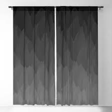 Fade To Black Ombre Flame Gradient Grayscale Pattern Blackout Curtain Curtains Blackout Curtains Ombre Curtains