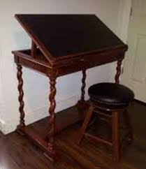 Bombay Company Edinbourgh Drafting Table And Stool Table British Colonial Style Drafting Table