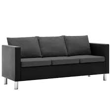 Home decorating style 2020 for 2 sitzer sofa kunstleder, you can see 2 sitzer sofa kunstleder and more pictures for home interior designing 2020 at dolce vizio tiramisu. Vidaxl 3 Sitzer Sofa Kunstleder Schwarz Und Kaufland De