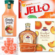 I Love Fresh Peaches But Peach Flavor Not So Much Simply Peach Is Ok Plain Jello With Juice And Puree Peach Drinks Jello Shot Recipes Alcohol Drink Recipes
